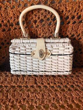 Vintage  Wicker Box Bag, 
British Colony Hong Kong